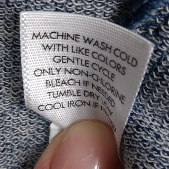 Purejill Indigo Long Denim Hooded Stretch Jacket Lagenlook Perfect! Sz M - Picture 9 of 10